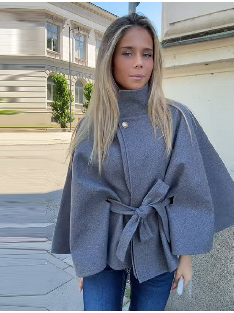 Dulcira | Women Modern Cape with Waist Belt
