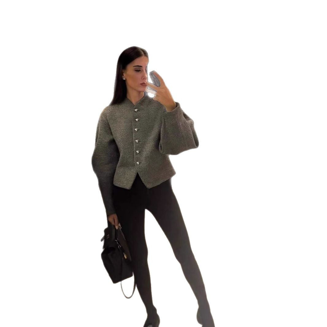 Dulcira | Women's Cozy Wool Jacket with Fashionable Button Details