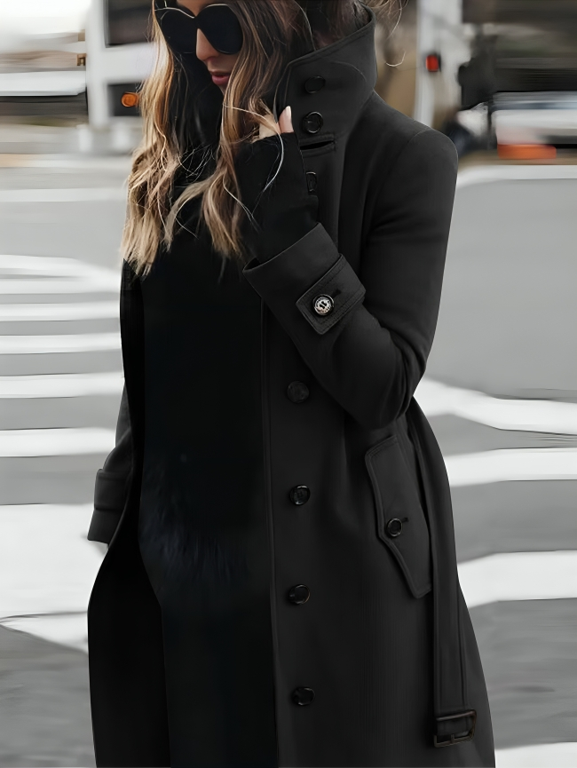 Dulcira | Women's Slim-Fit Long Sleeve Wool Winter Coat