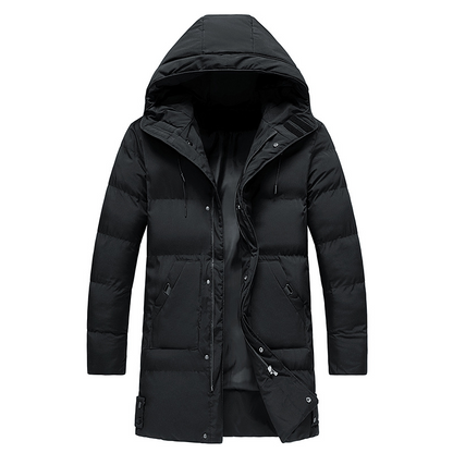 Dulcira | Men's Puffer Winter Jacket - Hooded Long Design