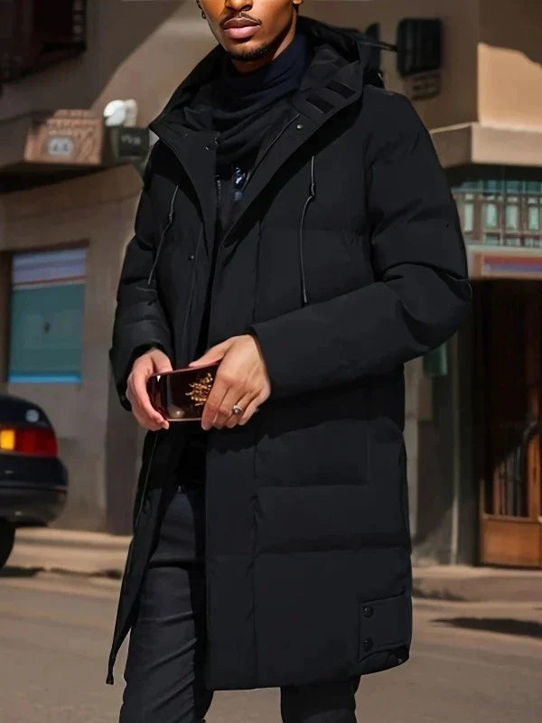 Dulcira | Men's Puffer Winter Jacket - Hooded Long Design