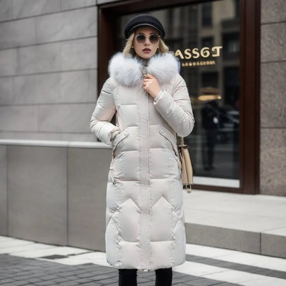 Dulcira | Long Winter Coat with Fur Hood