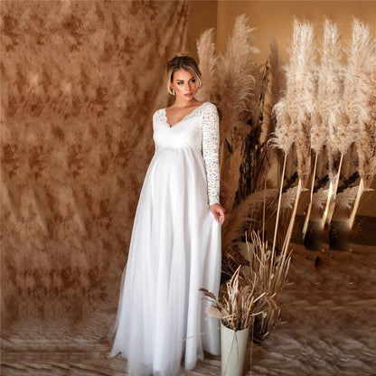 Dulcira | Elegant Lace Maxi Dress for Pregnant Women