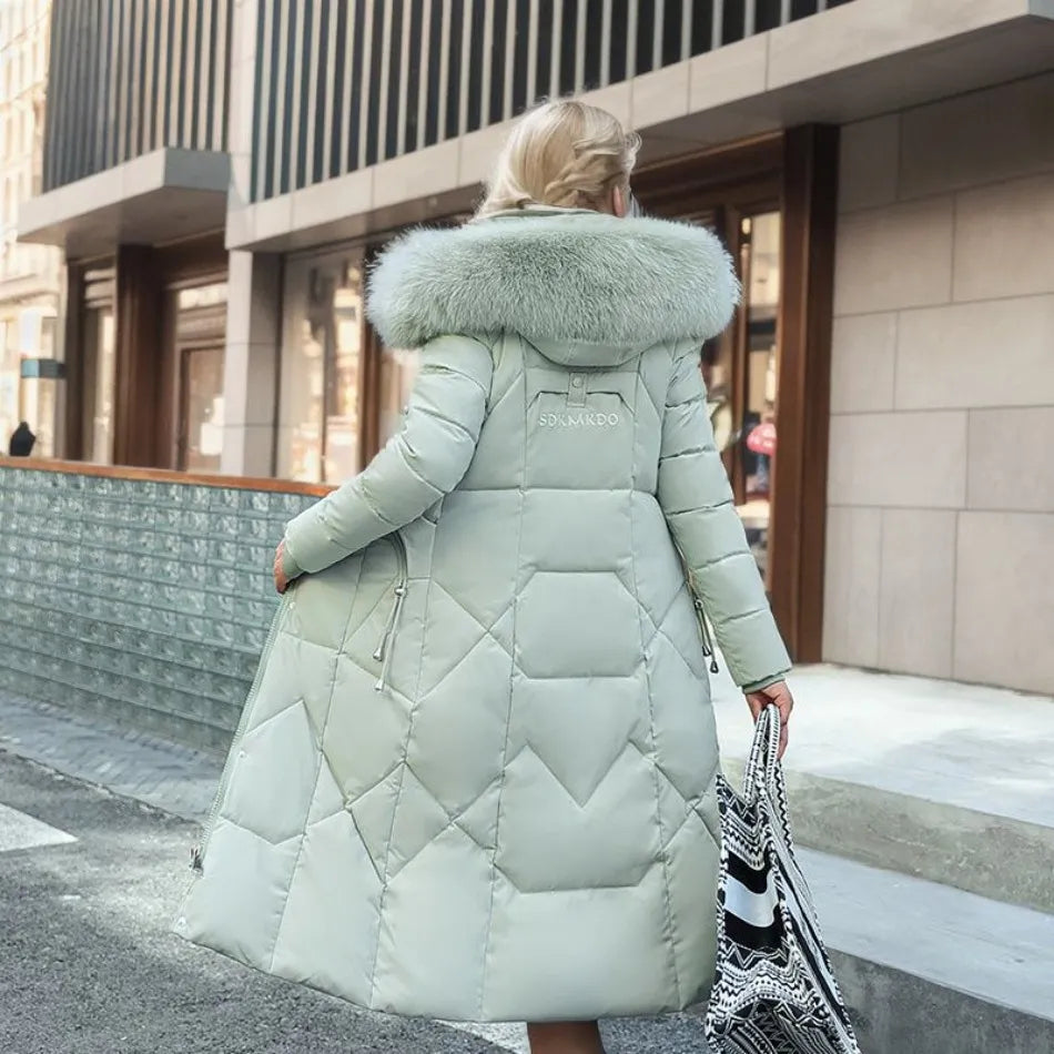 Dulcira | Long Winter Coat with Fur Hood