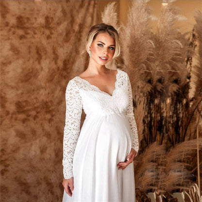 Dulcira | Elegant Lace Maxi Dress for Pregnant Women