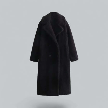 Women's Faux Fur Jacket with Teddy Look & Long Fit Dulcira