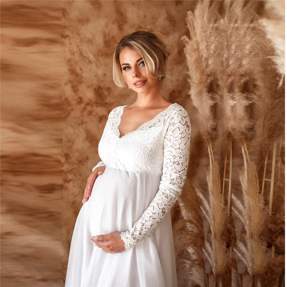 Dulcira | Elegant Lace Maxi Dress for Pregnant Women