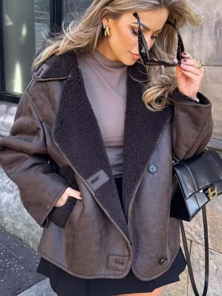 Dulcira | Oversized Ladies Jacket with Fur