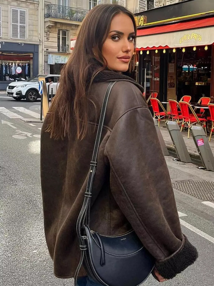 Dulcira | Oversized Ladies Jacket with Fur