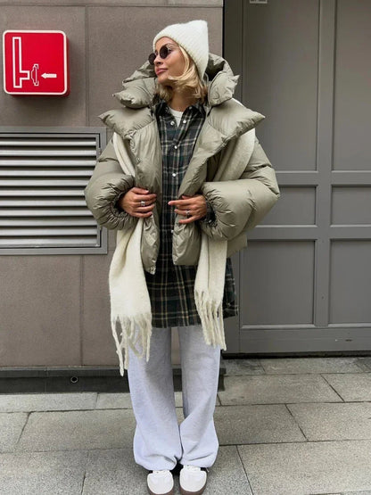 Dulcira | Women's Winter Puffer Jacket with Hood and Oversized Style