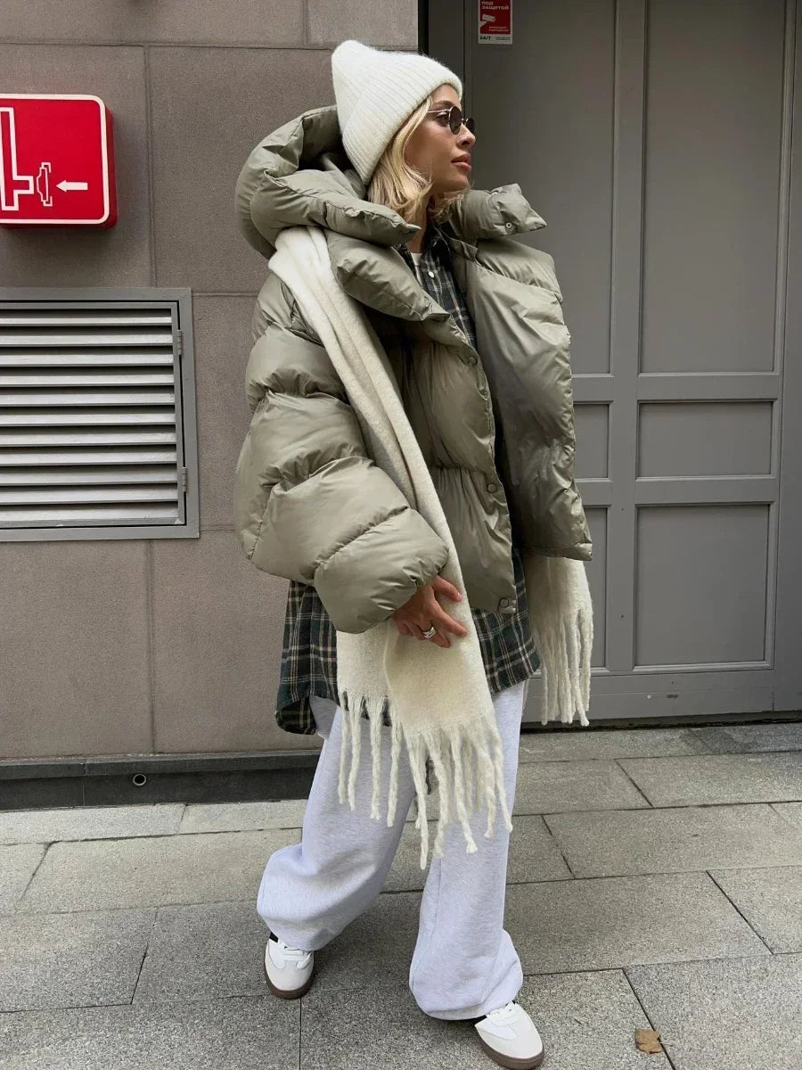 Dulcira | Women's Winter Puffer Jacket with Hood and Oversized Style