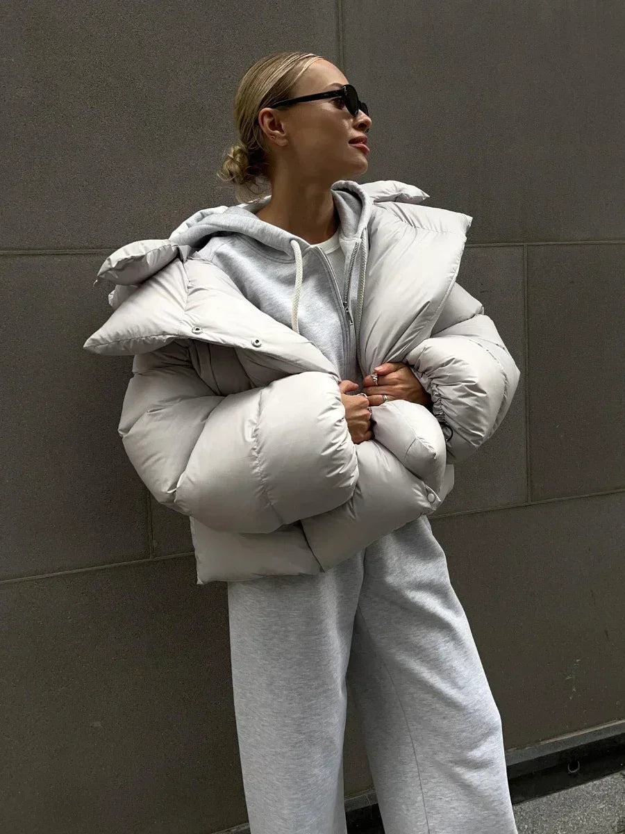 Dulcira | Women's Winter Puffer Jacket with Hood and Oversized Style