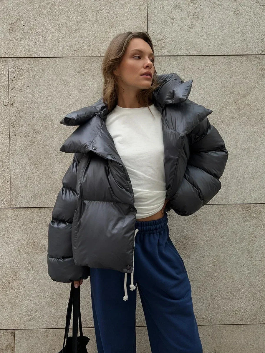 Dulcira | Women's Winter Puffer Jacket with Hood and Oversized Style