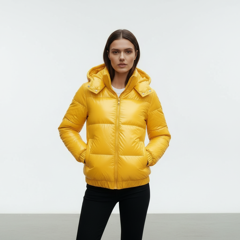 Dulcira | Insulated Shiny Hooded Women's Winter Jacket