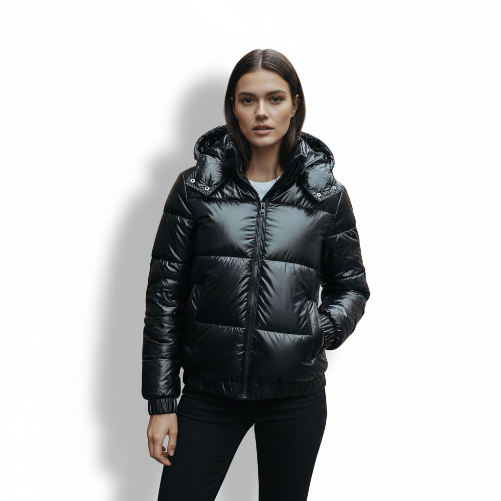 Dulcira | Insulated Shiny Hooded Women's Winter Jacket