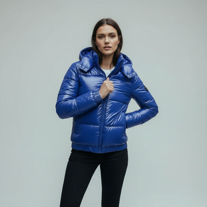 Dulcira | Insulated Shiny Hooded Women's Winter Jacket