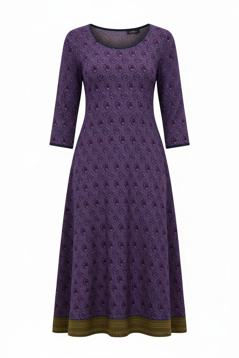 Dulcira | Geometric Printed Retro Dress Spandex & Microfiber