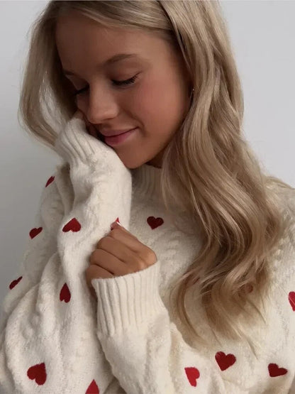 Dulcira | Soft Women's Sweater with Heart Detail and Feel-Good Factor