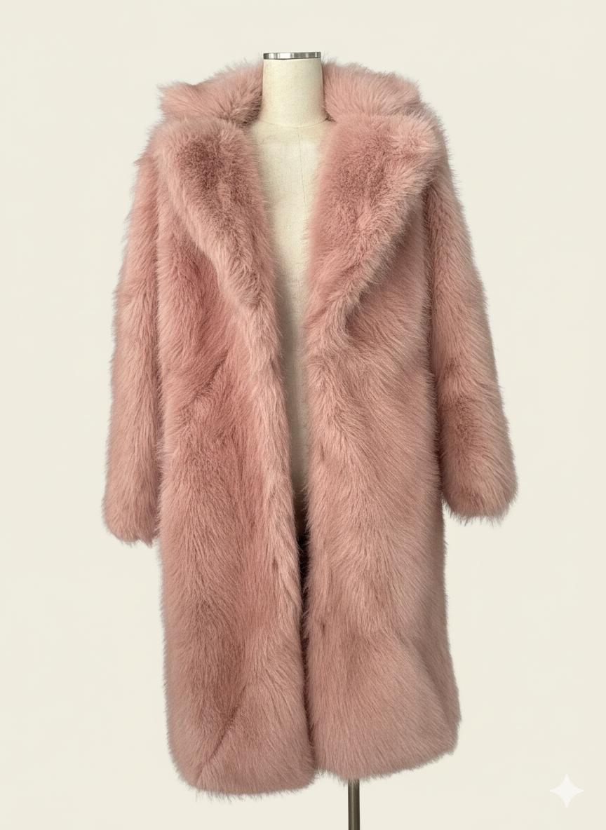 Ladies Luxurious Faux Fur Coat Dulcira