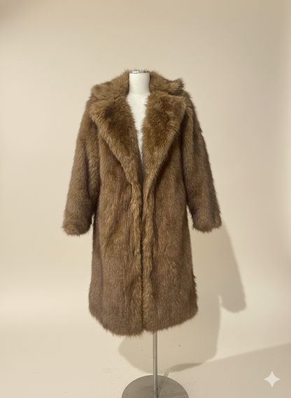 Ladies Luxurious Faux Fur Coat Dulcira