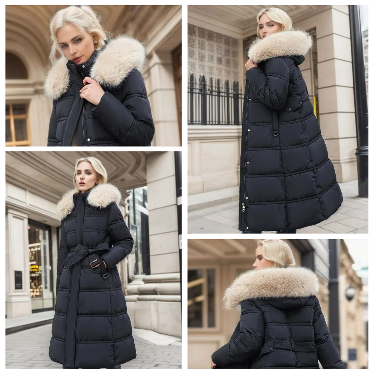 Dulcira | Luxurious Winter Coat with Faux Fur Collar