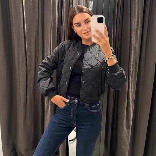 Dulcira | Women's Quilted Short Jacket with Practical Button Closure