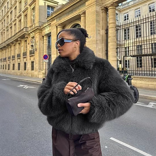 Women Designer Faux Fur Jacket
