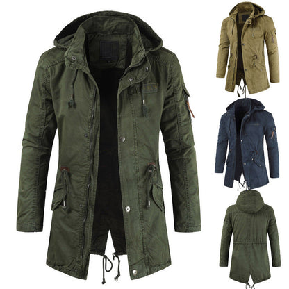Men's Casual and Functional Parka Jacket with Hood and Practical Pockets Dulcira