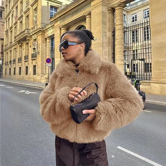 Women Designer Faux Fur Jacket