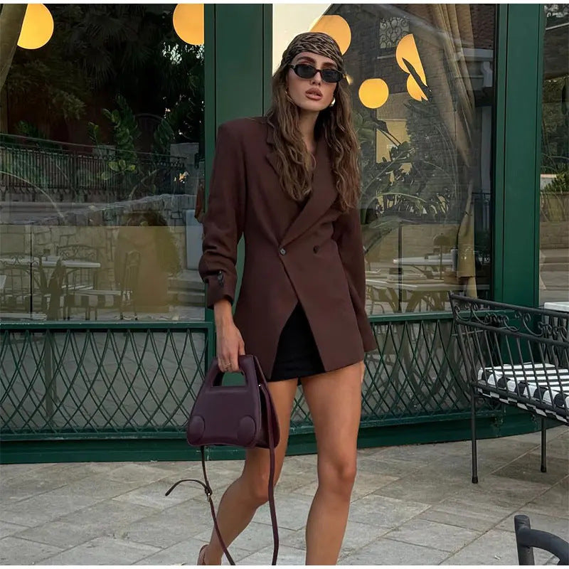 Dulcira | Women's Fashion Blazer with Double Button Placket and Tailored Cut