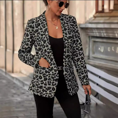 Dulcira | Women's Stylish Blazer In Leopard Design with Slim Fit