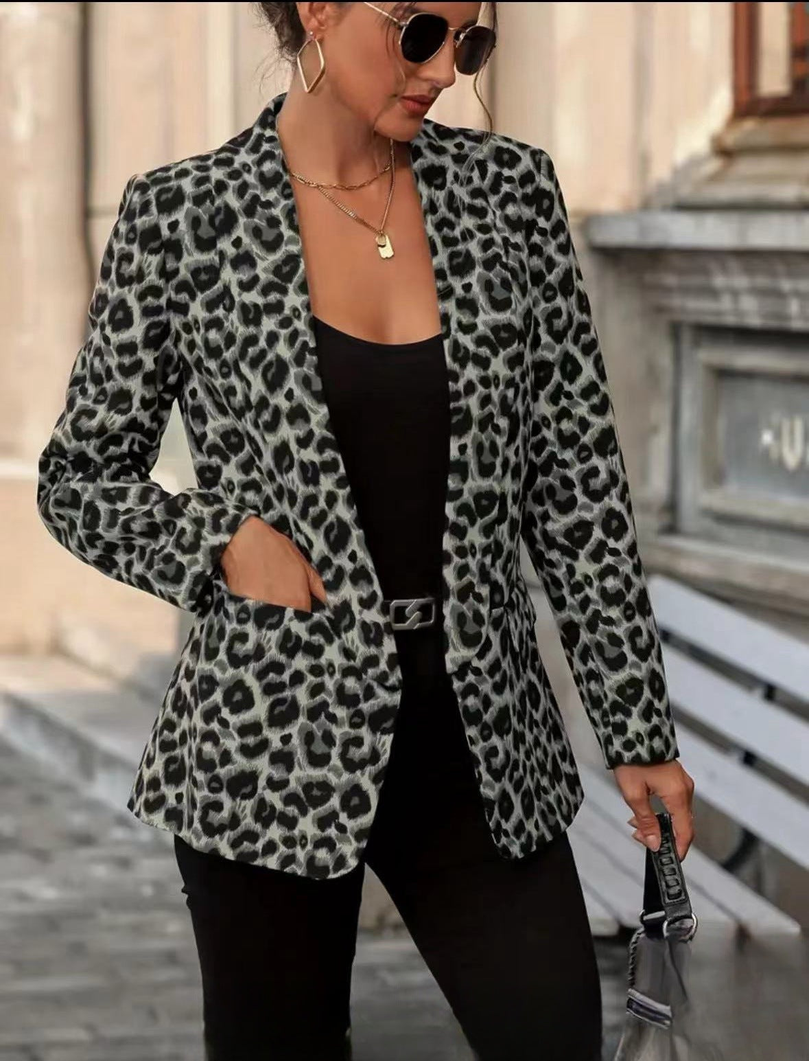 Dulcira | Women's Stylish Blazer In Leopard Design with Slim Fit