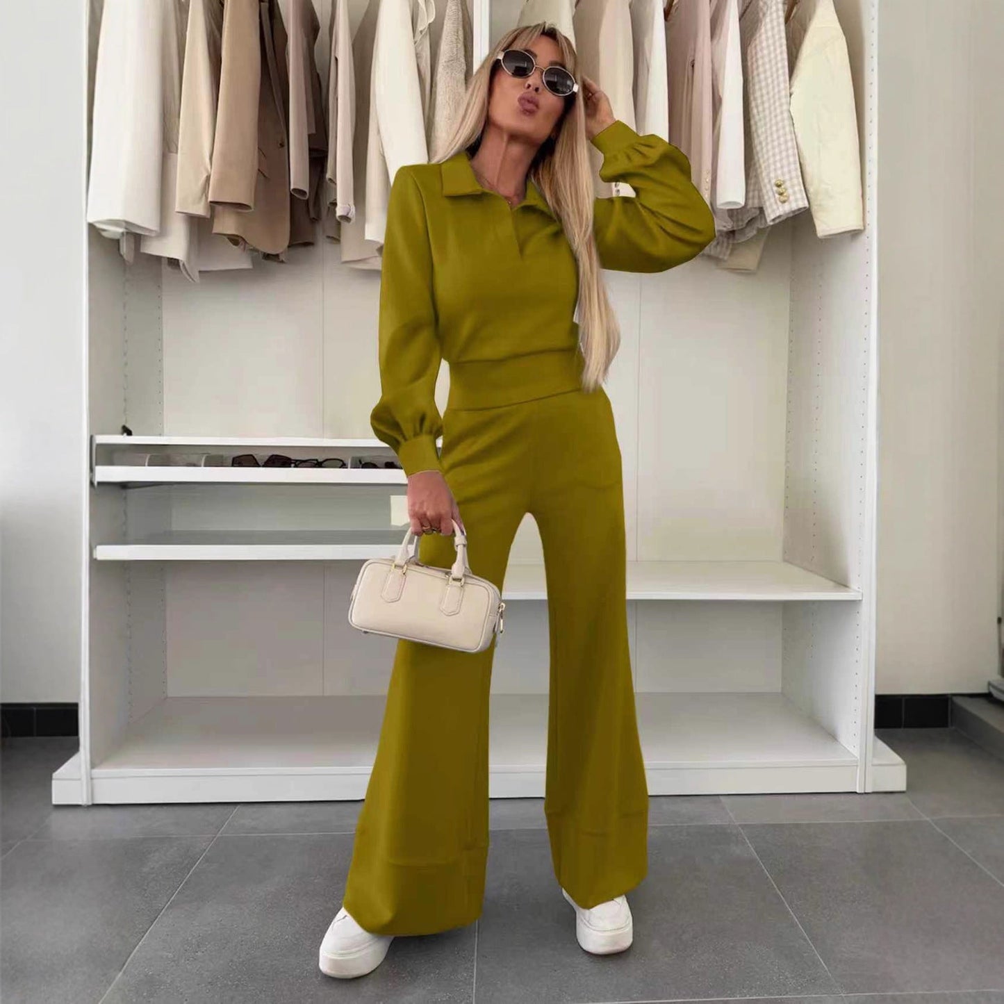 Women's Stylish and Casual Jumpsuit with Wide Leg and Elegant Sleeves Dulcira