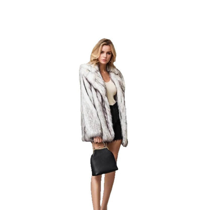 Dulcira | Women's Opulent Faux Fur Jacket with Belt
