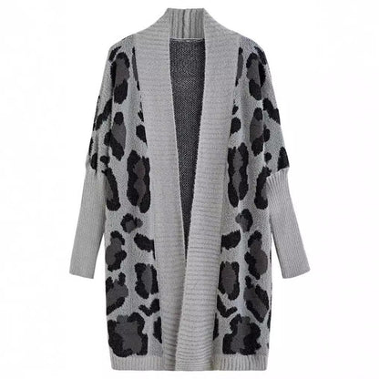 Dulcira | Women's Lightweight Cardigan with Modern Leopard Print and Open Front