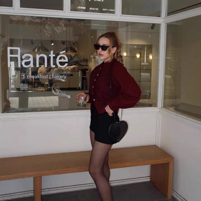 Dulcira | Women's Cozy Wool Jacket with Fashionable Button Details