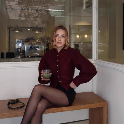 Dulcira | Women's Cozy Wool Jacket with Fashionable Button Details