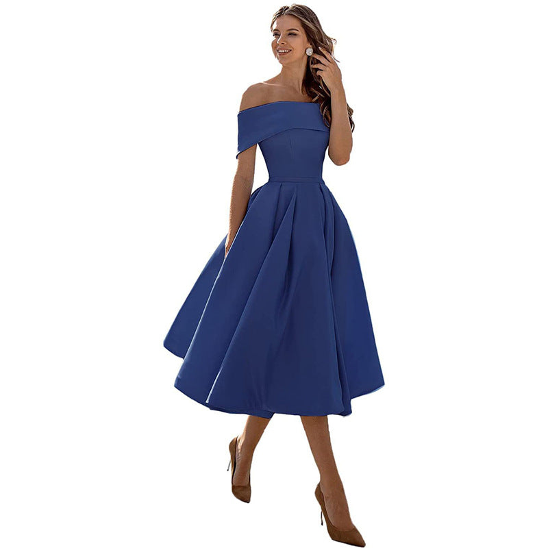 Dulcira | Versatile Strapless Satin Dress for Parties