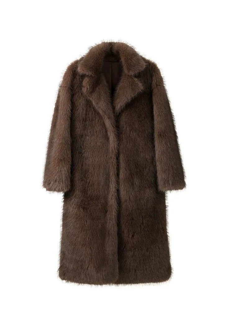 Ladies Luxurious Faux Fur Coat Dulcira