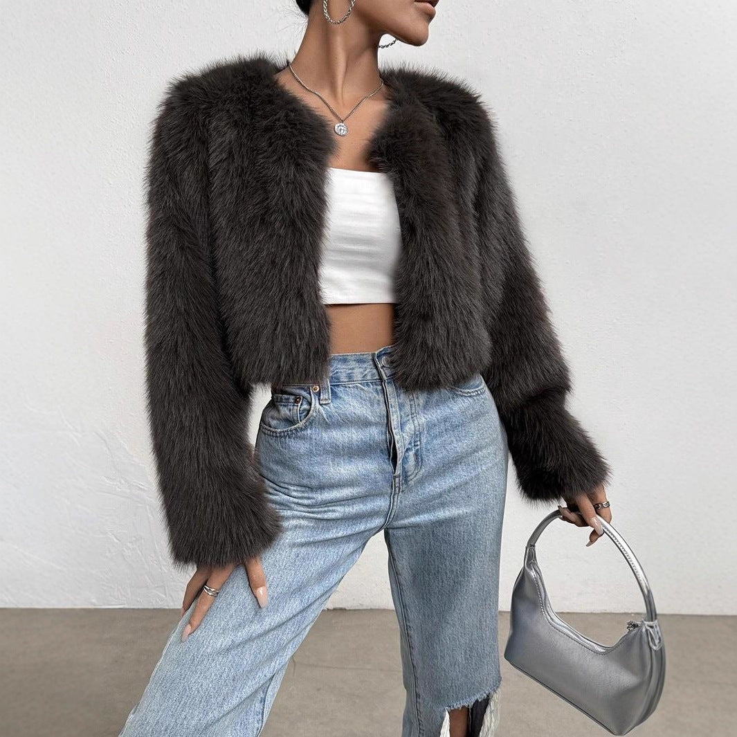 Dulcira | Women's Fluffy Short Jacket