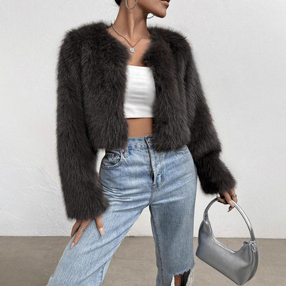 Dulcira | Women's Fluffy Short Jacket