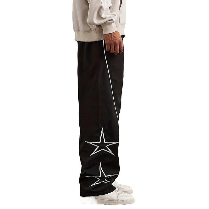 Men's Casual Sports Pants with Striking Star Design Dulcira