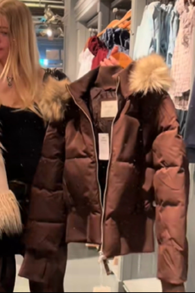 Dulcira | Women's Quilted Winter Jacket with Removable Hood and Elastic Cuffs