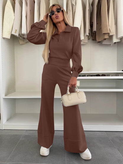 Women's Stylish and Casual Jumpsuit with Wide Leg and Elegant Sleeves Dulcira