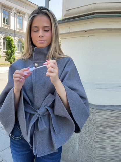 Dulcira | Women Modern Cape with Waist Belt
