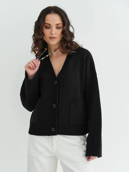 Dulcira | Women oversized cardigan with pockets and modern cut