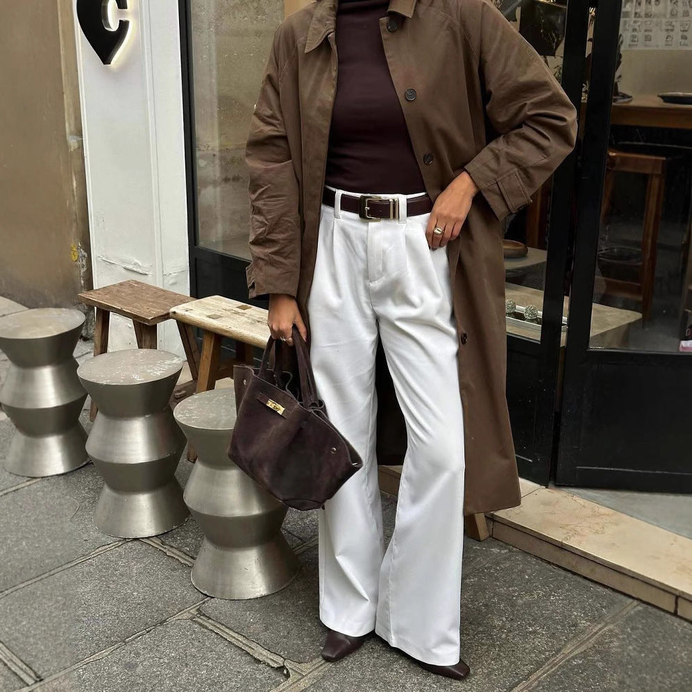 Dulcira | Women's stylish trench coat jacket with casual cut and belt