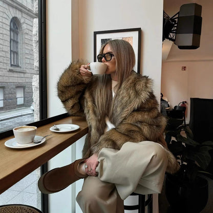 Dulcira | Women's Cozy Faux-Fur Jacket with Soft Lining