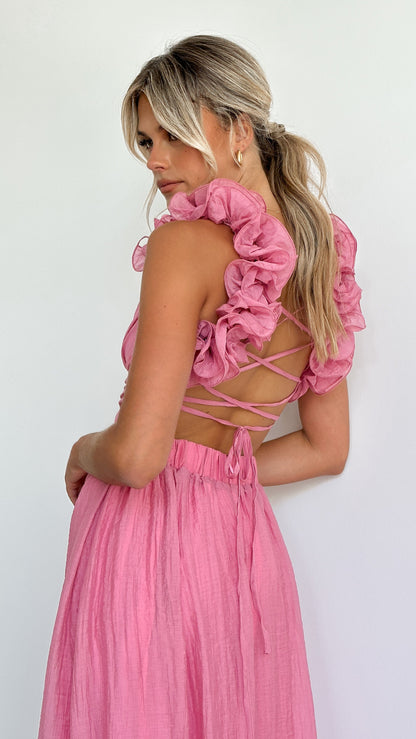 Dulcira | Dress with Deep V-Neckline and Flattering Silhouette for Women