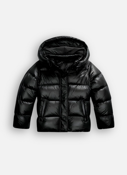Dulcira | Women's Shiny Puffer Jacket with Hood and Padding